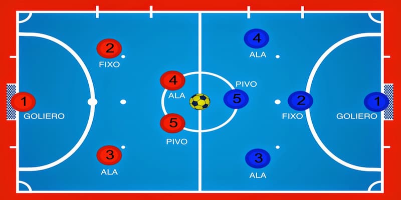 Chiến thuật bóng đá 5 người xây dựng cách chơi xoay quanh Pivo, Ala, Fixo