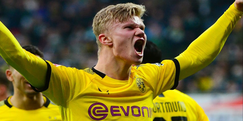 Haaland dưới màu áo của Borussia Dortmund